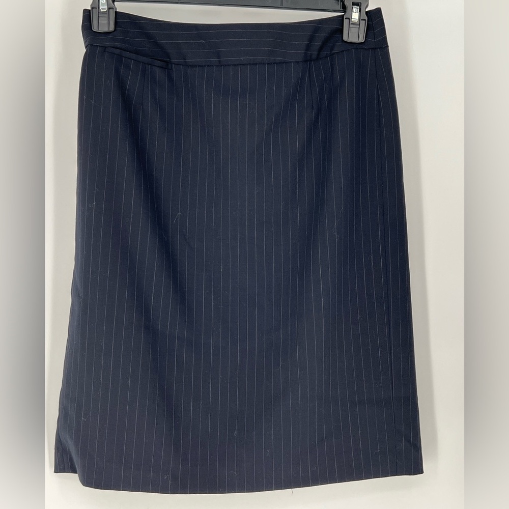 ANN KLEIN PLATINUM WOOL PENCIL‎ SKIRT